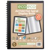 eco-eco A4 50% Recycled 20 Pocket Fold Flat Spiral Bound
