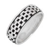 Silverly Women's Men's 925 Sterling Silver Brick Pattern Stone Wall