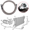 6AN 70" Transmission Fluid Oil Cooler Hose Line kit&Separator Clamp