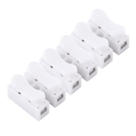100pcs Spring Wire Connectors 10A 220V 2 Pin Push Quick Wire Cable Connector White Wiring Connector Fast Wire Connection Operation
