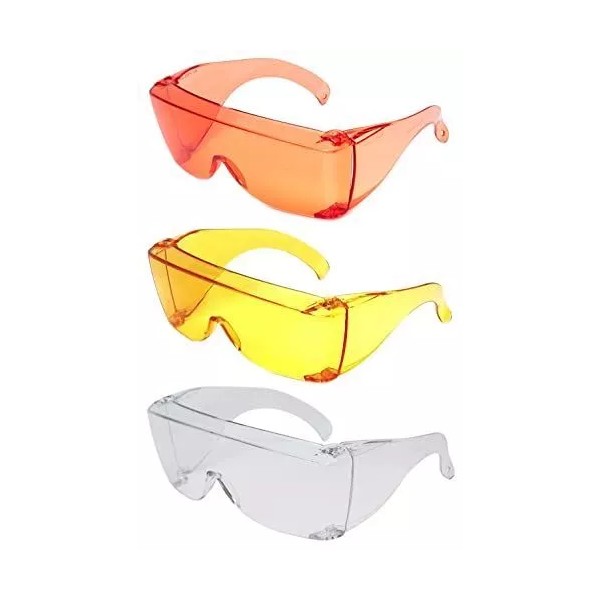 Calabria 3000 Large Square Fit-Over with UV Protection Clear/Orange/Y