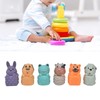 6pcs Baby Soft Blocks Animal Stacking Building Blocks Squeezing Teething