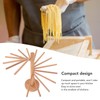 Collapsible Pasta Drying Rack 18 Bars Wooden Spaghetti Stand Dryer