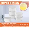 Koluti 6-Pack Nonstick Silicone 4oz Ramekins with Lids, Oven Safe