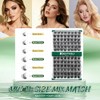 KEYYOU Agrupaciones de latigas,96 Pcs Cluster Lashes D Curl 10-18MIX
