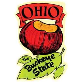 Ohio The Buckeye State Vintage Decal Sticker Souvenir Skateboard Laptop