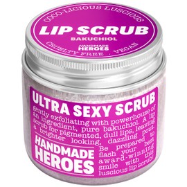 Handmade Heroes Handmade Heroes Bakuchiol Lip Scrub 1 fl oz | Deep Conditioning Lip Plumper Helps Reduce Fine Lines and Wrinkles Appearance | 100% Cruelty Free Vegan | Lip Care for Luscious Lips