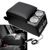 Frtcaty Black Universal Truck Seat/Bench Organizer with LED Light, USB