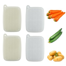 QIYUDA 4 Pcs Potato Scrubber Brush, Fruit Veggie Vegetable Cleaning for Washing