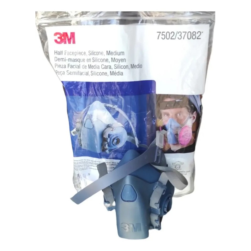 Mascarilla Reusable 3m Media Cara 7502 Sin Filtros