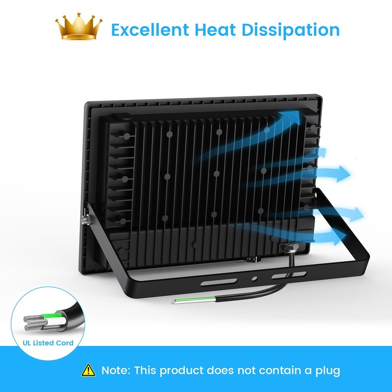 Aovpex 80W Flood Lights Outdoor, 8000lm Bright LED Work Light,