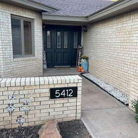 5" White Floating House Number, Metal Modern House Numbers, Mailbox Decor Number with Nail Kit, 911 Visibility Signage (5)