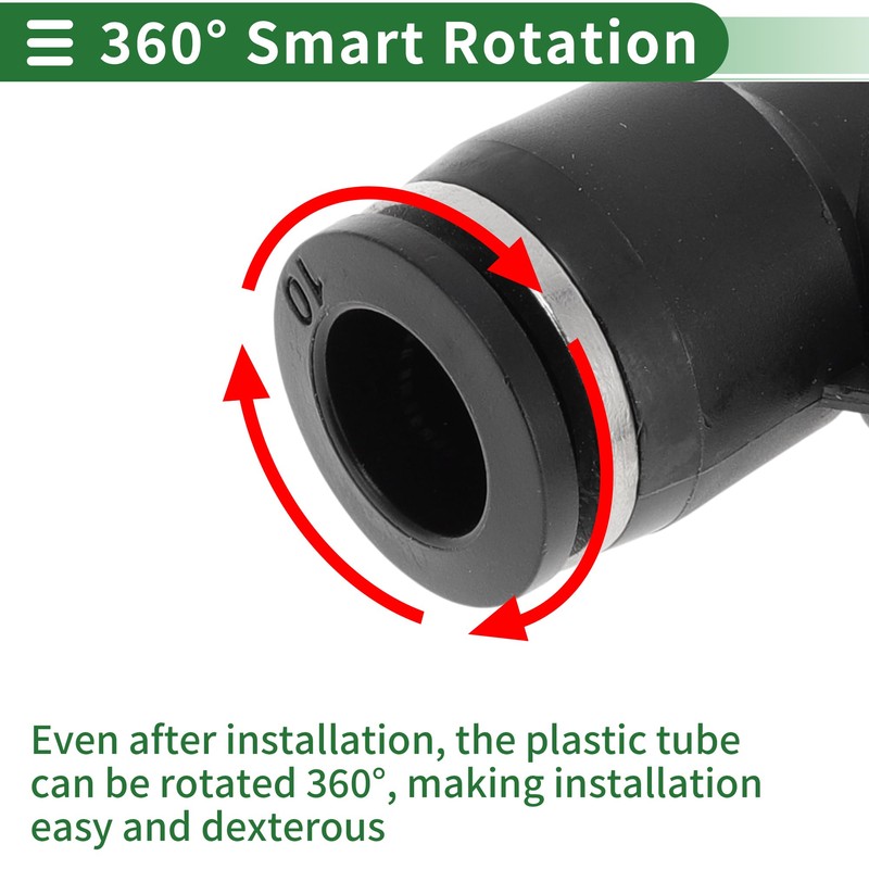 HOPESPANNER Push to Connect Air Fittings 3/8" 90 Degree Female