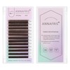 ANNAFRIS Eyelash Extension, 4D W Brown, 0.07 L, 9-13 mm,