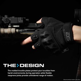 Glove Station Fingerless Rubber Knuckle Cycling Bike Tactical Gloves for Outdoor Sports Road Bike Dirt Bike MTB Bicycle Tactical Shooting Airsoft Workout Training Hiking Camping Motorcycle Gloves