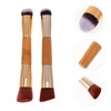 Mikinona 2pcs Double-sided Blush Brush Face Highlighter Makeup Brushes Material