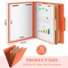 AmazingSpark 72 Pcs Classification Folders Letter Size Bulk 2 Dividers