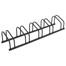 CHARMMA Bike Rack for 5 Bikes Black Steel,Bicycle Stands & Storage-154425