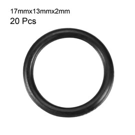 uxcell Nitrile Rubber O-Rings 17mm OD 13mm ID 2mm Width, Metric Nitrile Rubber Sealing Gasket, Pack of 20