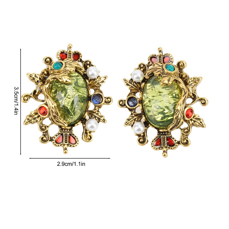 Vintage Court Style Earrings Fashionable Exquisite Luster Retro Earrings for