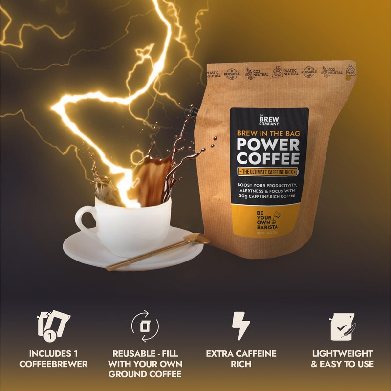 Extra Strong Highly Caffeinated Ground Coffee - 1 Coffeebrewer with