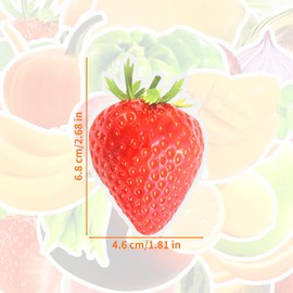 Foyods Pack of 120 Fruit Stickers, Various Realistic Fruit Vegetable Stickers for Children, Funny Fruit Vegetable Stickers, for Scrapbooks, Laptop, Phone, Tablet, Luggage, Gifts and Rewards