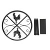 Chicken Feeder Metal Stand Indoor Outdoor Iron Flower Pot Holder