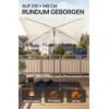 4smile Balcony Parasol Beige 200 x 125 cm with Parasol