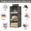 FALSKT Wardrobe Hanging Storage with Removable Drawer 3 Shelves Hanging