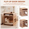 DAWNYIELD Dog Crate Furniture with Flip-Up Door & PET Panel