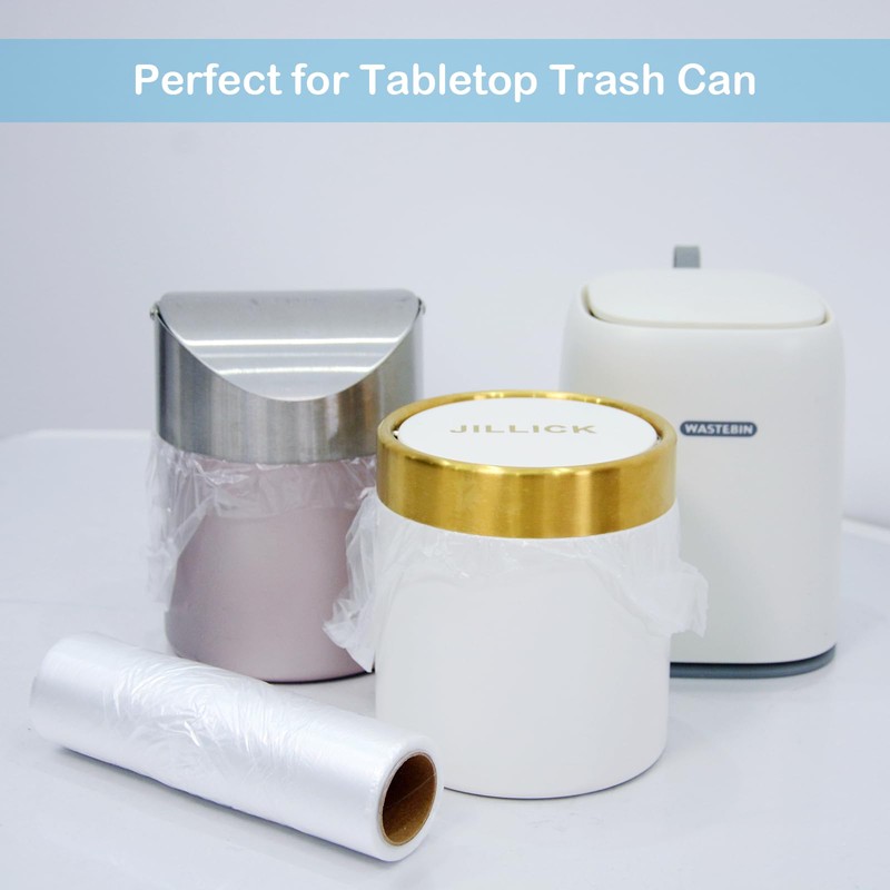 JILLICK Mini Trash Bags 1.6 Liter/0.4 Gal- 200 Count Tiny