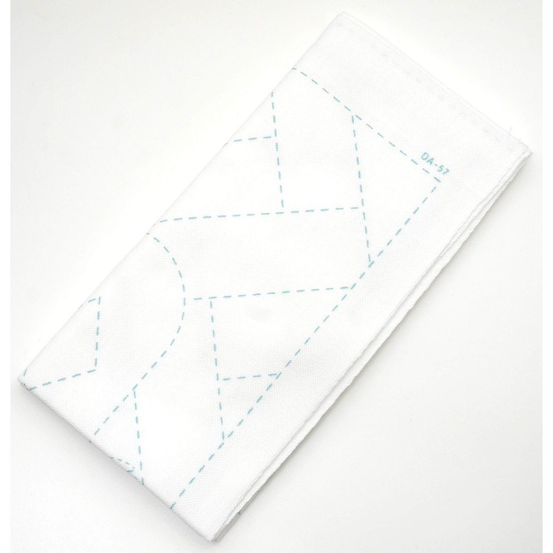 DARUMA Sashiko Dish Towel, White No.1058, Oiri and Triangle