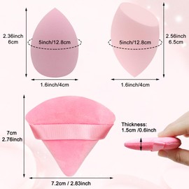 6+6 Professional Makeup Sponge Set,2.76 inch Portable Soft Sponge Setting Face Puffs,Multicolor Makeup Blending Sponge Cosmetic Applicator for Loose Powder,Liquid,Facial Makeup Tools