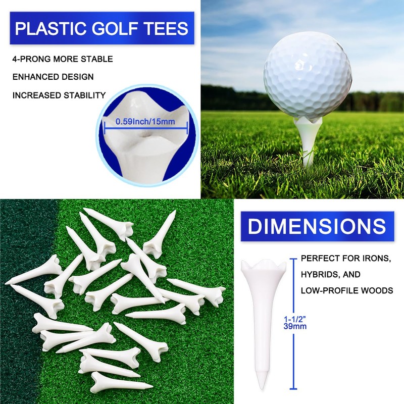 1 1/2 Inch Plastic Golf Tees,Short Golf Tees Plastic 120