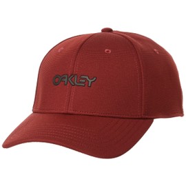 Oakley Hat6 PANEL STRETCH METALLIC HAT Unisex Adult, Iron Red