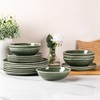 AmorArc Ceramic Dinnerware Sets,Handmade Reactive Glaze Stoneware Plates and Bowls