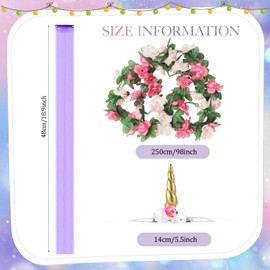 14 Pcs Horse Bling Accessory Clip in Hair Extensions for Mane and Tail Bling Pony Hair Tinsel with Unicorn Horn Headband and Flower Vine for Real Horses Western Bride Horse Lover (Colorful)