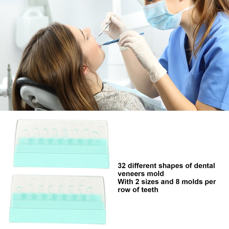 32pcs Dental Veneers Mould Set Different Shapes Heat Resistance Front