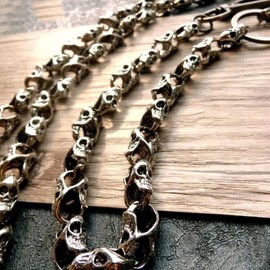 32" All Skull Strong Leash Wallet Chain Biker Trucker Heavy Jean Key Chain