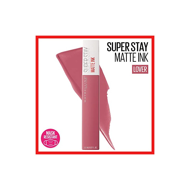 Maybelline Labial Líquido Matte Larga Duración Superstay - Ink 10