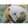B011 Hand-made Christmas Ornament - wild bird - pair gold