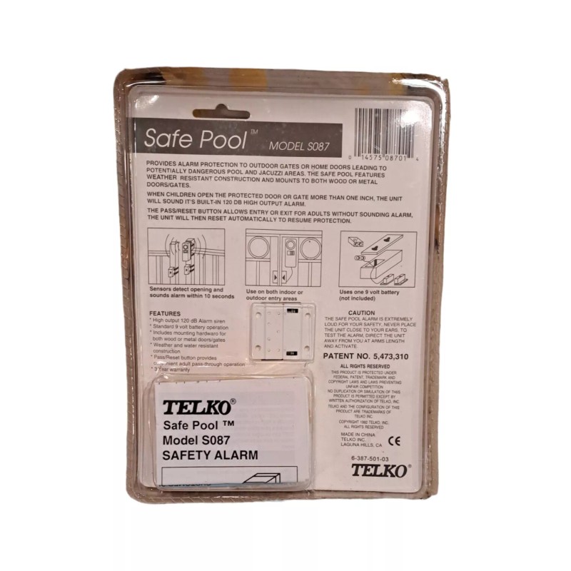 Telko 2 Telko Safe Pool Area Entry Gate Alarms Model