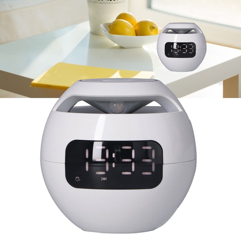 Multifunctional Bluetooth 5.0 Alarm Clock Speaker Rechargeable Ball Shape Portable