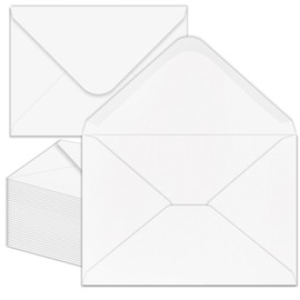 50 Pack 4x6 Envelopes white A4 Envelopes for Invitations, Printable, Self Seal for Weddings, Invitations, Photos, Postcards, Greeting Cards, Mailing
