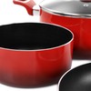 Oster 7 Piece Non Stick Aluminum Cookware Set in Red