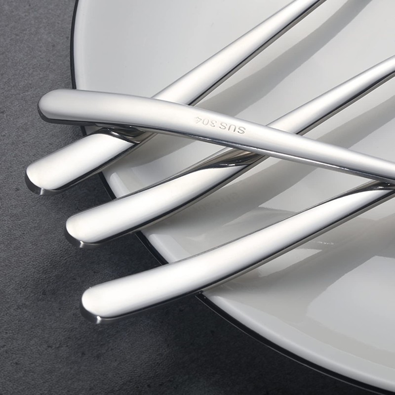 Soup Spoons Stainless Steel Set of 6 Heavy Duty Silverware