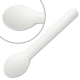 Eco-friendly Paper Spoon, Paper Spoon, Water Resistant and Durable; 1.4 x 6.1 inches (35 x 156 mm) (Handle 0.6 inches (15 mm); Biodegradable Eco Product; Pack of 100; Meets the Food Sanitation Law