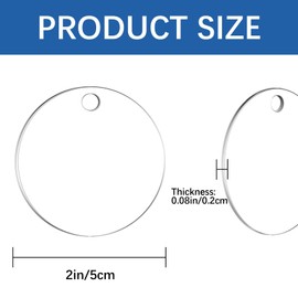 180 PCS Acrylic Keychain Blanks Set - Sublimation Keychain Blanks Bulk for DIY Vinyl Crafting,Luggage Tags, Gift Decorations, Backpack Charms(Round)