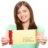 25 Envelopes (No Window) Christmas Motif, Red Christmas Stars, DIN
