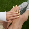 BTArtbox False Nails Press Ons - Pastel Yellow Square Stick